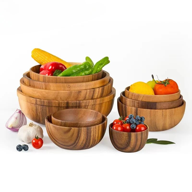 Japanese Style Fall - Proof Acacia Wood Children's Salad Bowl - Julia M LifeStyles