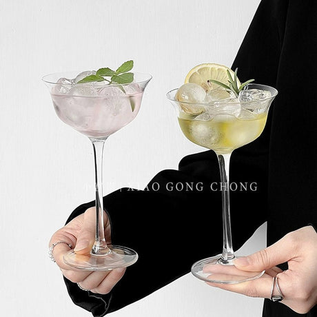 Japanese Style Kimura Wide Mouth Cocktail Glass Bar Wine Mixer Matini Champagne Glass For Home Classy Glass Goblet - Julia M LifeStyles