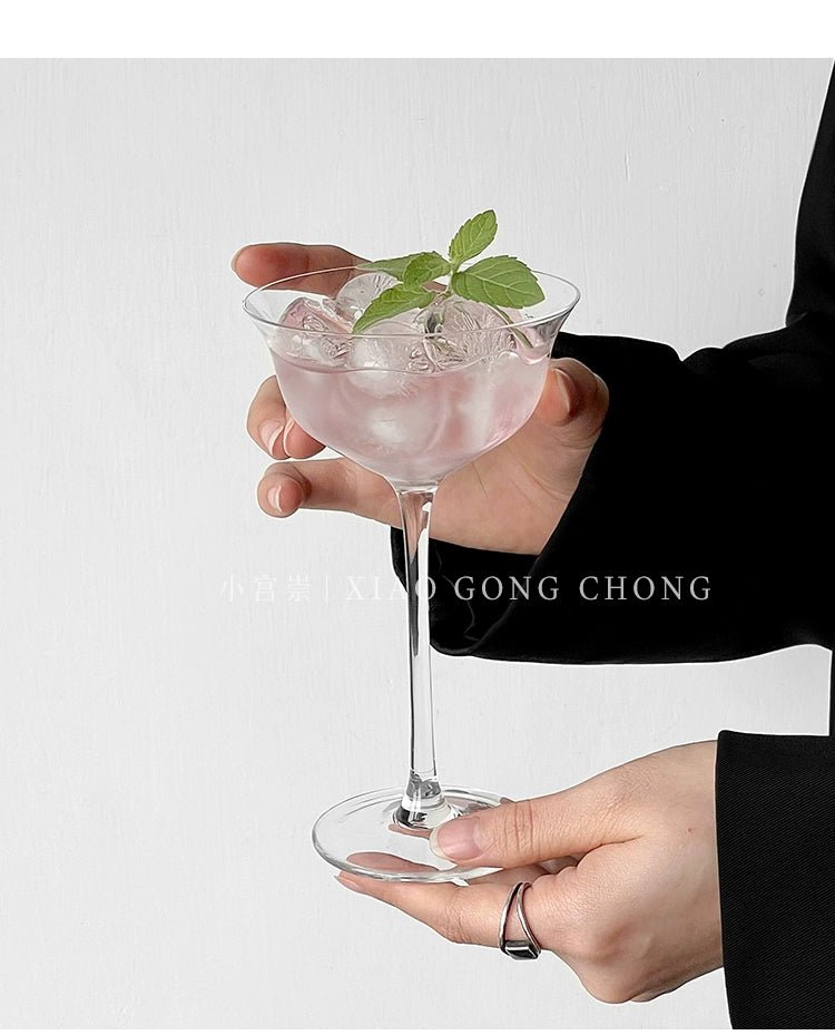 Japanese Style Kimura Wide Mouth Cocktail Glass Bar Wine Mixer Matini Champagne Glass For Home Classy Glass Goblet - Julia M LifeStyles