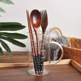 Japanese Style Wooden Cutlery Set with Bag 🥢 - Julia M LifeStyles