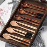 Japanese Style Wooden Tableware Set 🍣 - Julia M LifeStyles