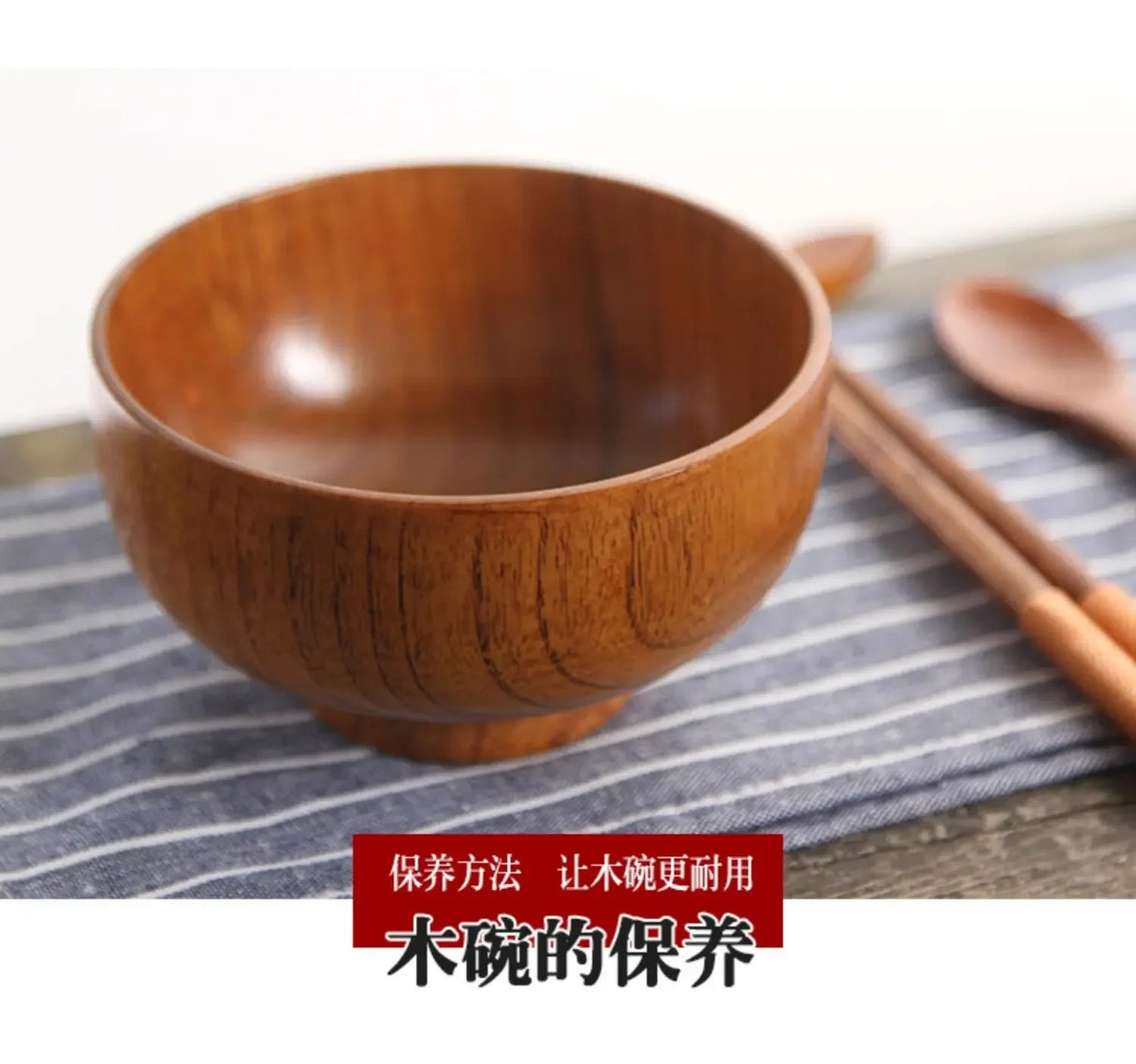 Japanese Wooden Bowls Jujube Wood Children Baby Adults Small Soup Bowls Solid Wood Salad Bowls Retro Household Tableware - Julia M LifeStyles