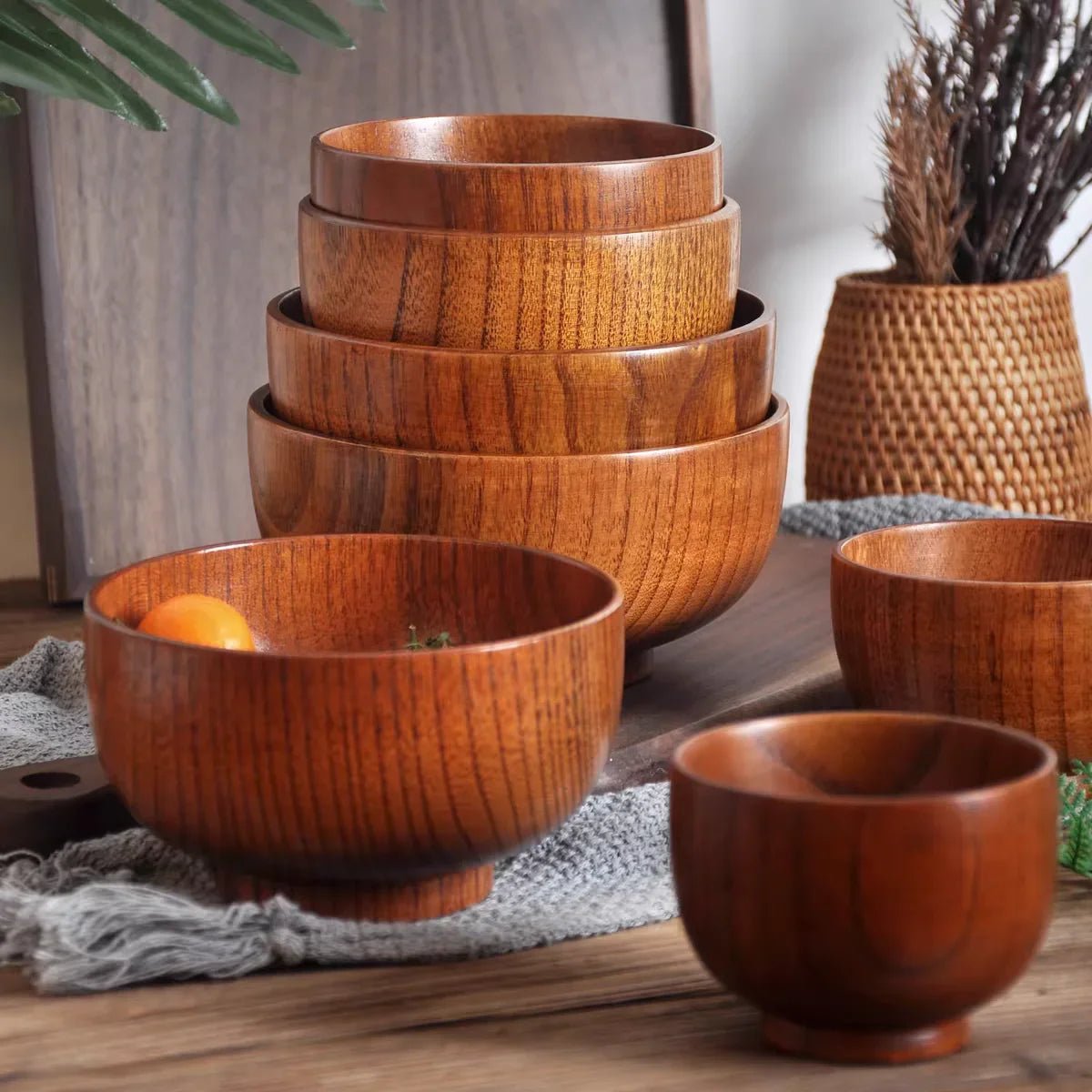 Japanese Jujube Wood Eco-Friendly Soup and Salad Bowls - Julia M LifeStyles