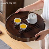 JINGDE Large Capacity Bamboo Tea Tray 🍵 - Julia M LifeStyles