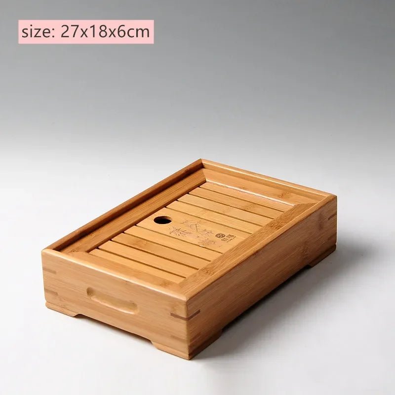 JINGDE Large Capacity Bamboo Tea Tray 🍵 - Julia M LifeStyles