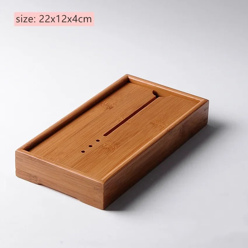 JINGDE Large Capacity Bamboo Tea Tray 🍵 - Julia M LifeStyles