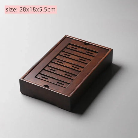 JINGDE Large Capacity Bamboo Tea Tray 🍵 - Julia M LifeStyles