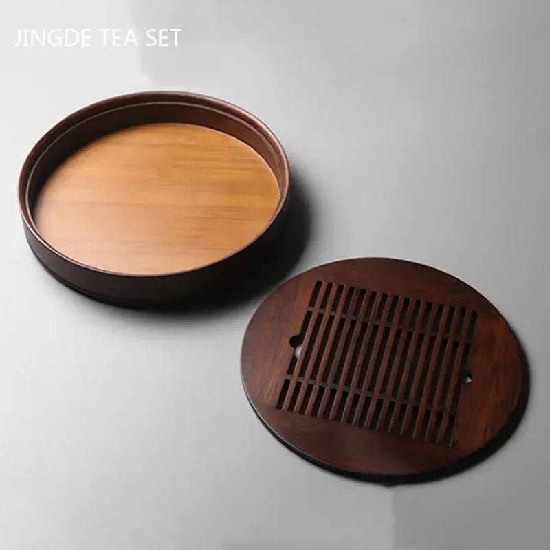 JINGDE Large Capacity Bamboo Tea Tray 🍵 - Julia M LifeStyles