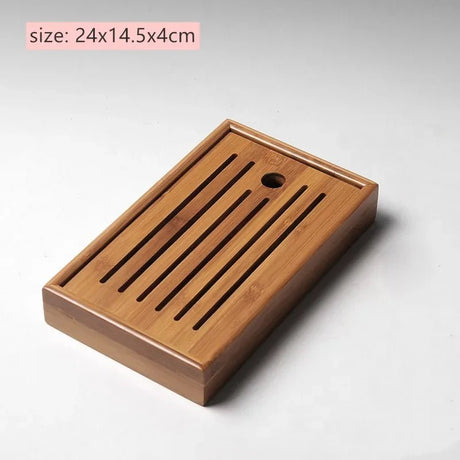 JINGDE Large Capacity Bamboo Tea Tray 🍵 - Julia M LifeStyles