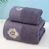 Julia M 2PCS Embroidered Cotton Towel Set - Julia M LifeStyles