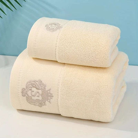 Julia M 2PCS Embroidered Cotton Towel Set - Julia M LifeStyles