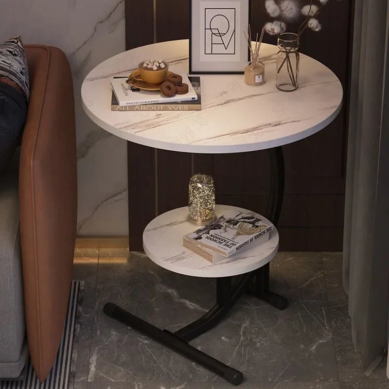 Julia M 55cm White Round Coffee Table - Minimalist Nordic Design 🌟 - Julia M LifeStyles
