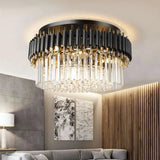 Julia M Black Light Round Crystal Ceiling Chandelier - Julia M LifeStyles