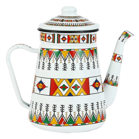 Julia M Enamel Coffee Pot 1.1L - American Style Fine - Mouth Kettle - Julia M LifeStyles