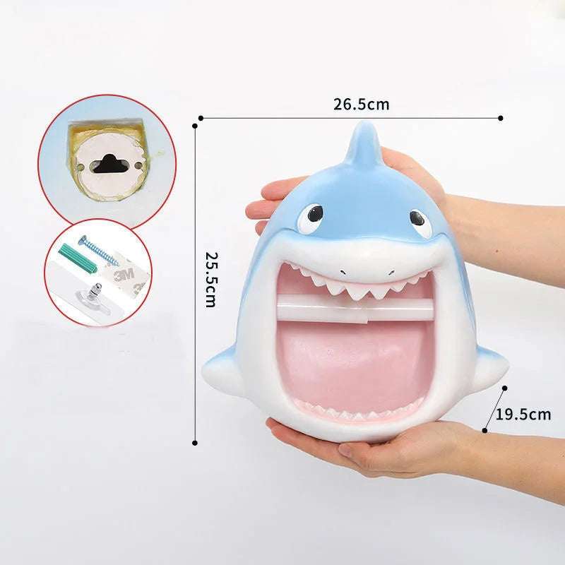 Julia M Home & Kitchen Kawaii Shark Toilet Paper Holder 🦈 - Julia M LifeStyles