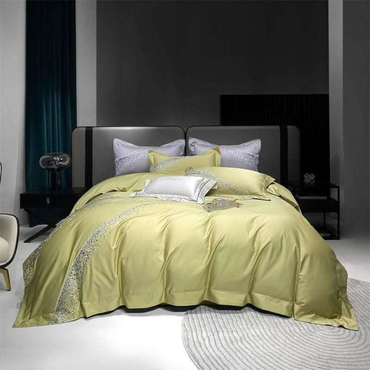 Julia M Home & Kitchen Premium 1200TC Egyptian Cotton Art Design Bedding Set - Julia M LifeStyles