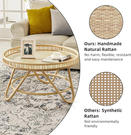 Julia M Home & Kitchen Round Rattan Coffee Table - Julia M LifeStyles