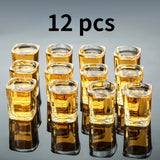 Julia M Lifestyles 12pcs Elegant Square Wine & Shot Glass Set - Julia M LifeStyles