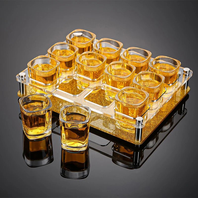 Julia M Lifestyles 12pcs Elegant Square Wine & Shot Glass Set - Julia M LifeStyles