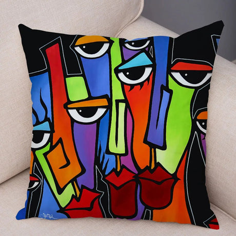 Julia M Lifestyles Abstract Girl Print Cushion Cover 45x45cm - Julia M LifeStyles