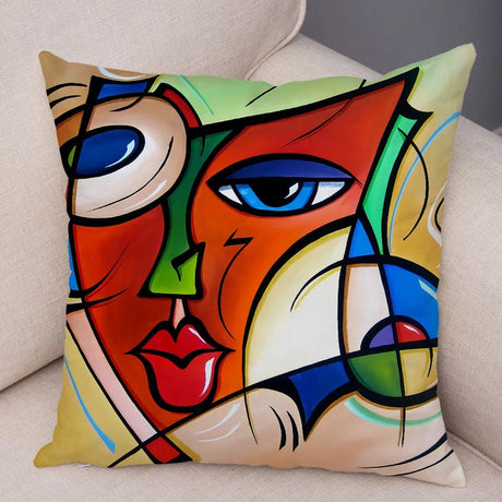 Julia M Lifestyles Abstract Girl Print Cushion Cover 45x45cm - Julia M LifeStyles