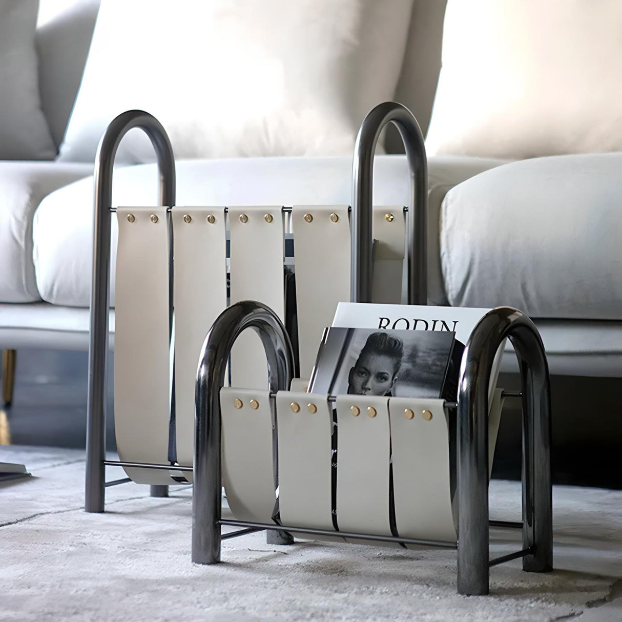 Julia M Lifestyles Exquisite Leather Magazine Rack 🌟 - Julia M LifeStyles