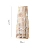 Julia M Lifestyles Handmade Wooden Candle Holder: Nordic Modern Bamboo Wind Lamp - Julia M LifeStyles