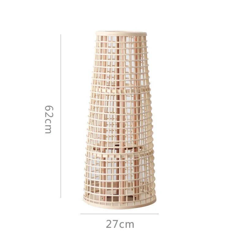 Julia M Lifestyles Handmade Wooden Candle Holder: Nordic Modern Bamboo Wind Lamp - Julia M LifeStyles