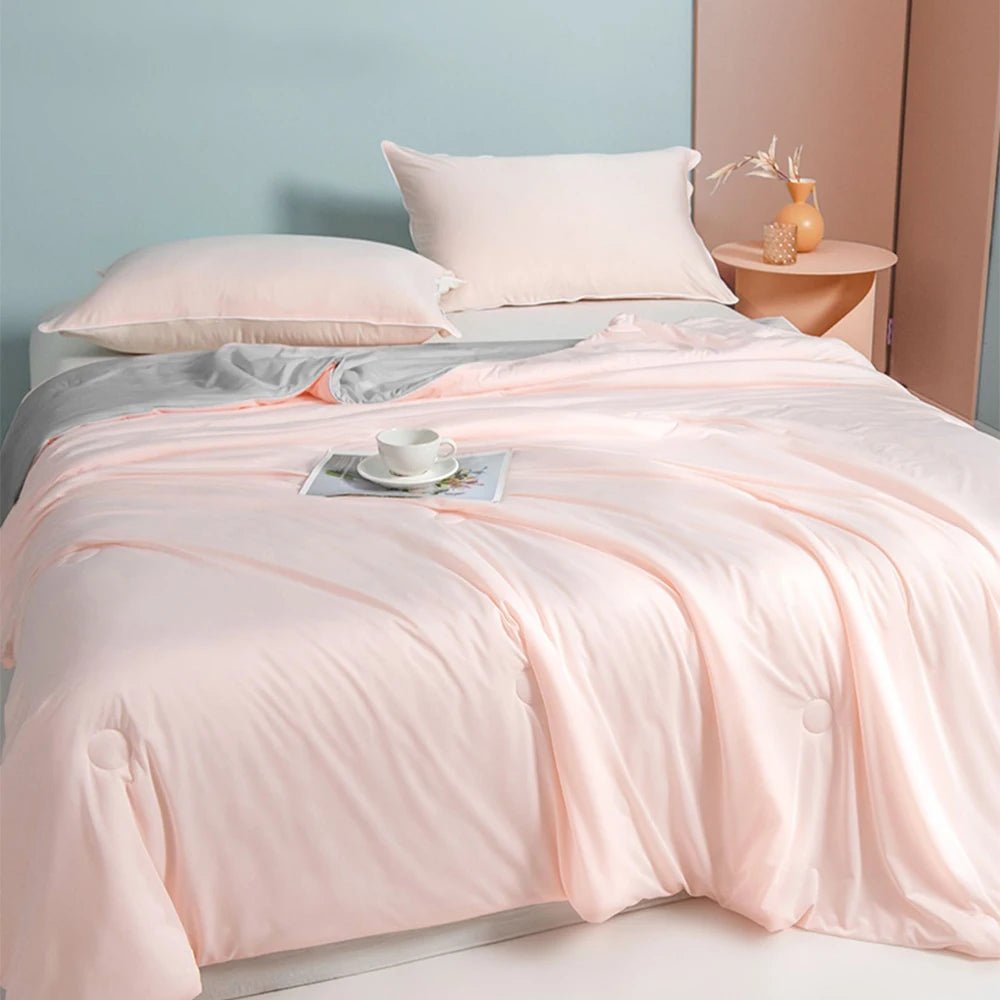 Julia M Lifestyles Luxury Ice Silk Quilt - Breathable Bedspread for Queen & King Size Beds - Julia M LifeStyles