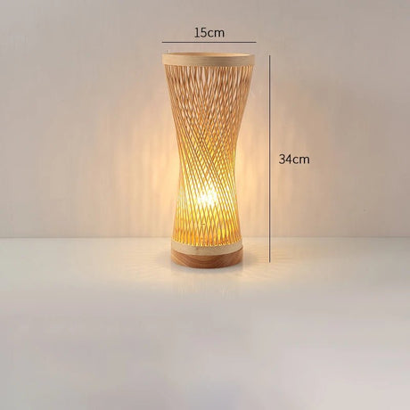 Julia M Lifestyles Modern Hand Knitted Bamboo Table Lamp - Julia M LifeStyles