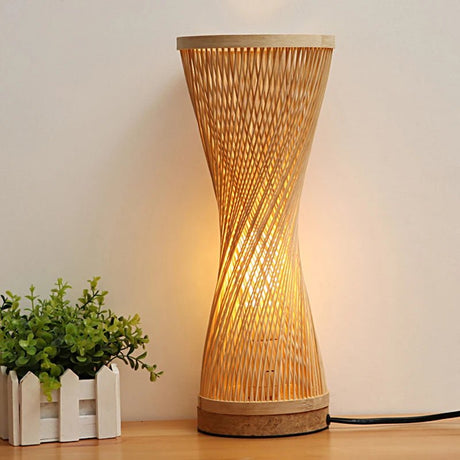 Julia M Lifestyles Modern Hand Knitted Bamboo Table Lamp - Julia M LifeStyles