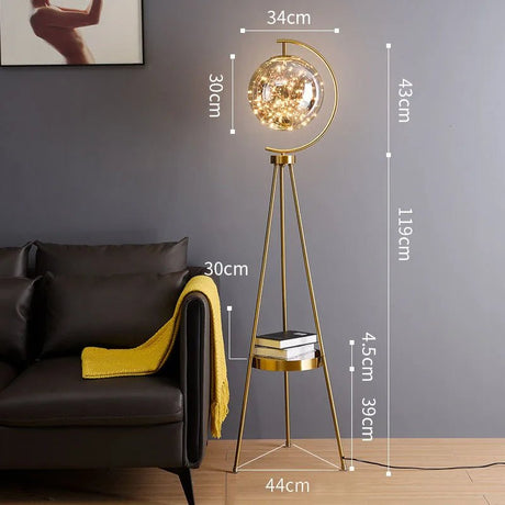 Julia M Lifestyles Starry Glass Floor Lamp 🌟 - Julia M LifeStyles