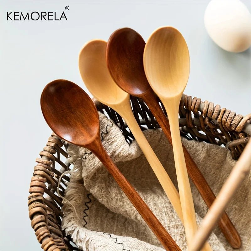 KEMORELA 4PCS Korean Style Wooden Soup Tableware 🥄 - Julia M LifeStyles