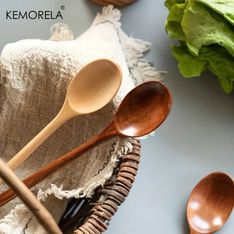 KEMORELA 4PCS Korean Style Wooden Soup Tableware 🥄 - Julia M LifeStyles