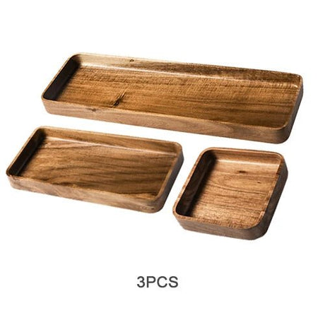 KEMORELA Acacia Wood Japanese Style Rectangular Serving Tray - Julia M LifeStyles