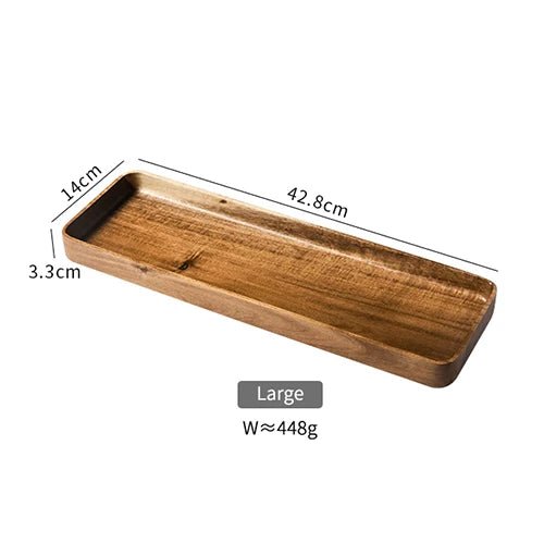 KEMORELA Acacia Wood Japanese Style Rectangular Serving Tray - Julia M LifeStyles