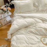 Korean Chic Embroidered Patchwork Bedding Set - Julia M LifeStyles