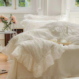 Korean Chic Embroidered Patchwork Bedding Set - Julia M LifeStyles