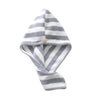 Ladies' Stripe Quick - Dry Hair Towel & Bath Cap - Julia M LifeStyles