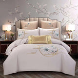 Landscape Scenery Embroidered Egyptian Cotton Bedding Set - Julia M LifeStyles