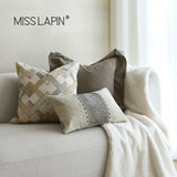 Modern Light Luxury M Gray Green Series Pillow Combination Living Room Sofa Model Room Bedside Throw Pillowcase Soft Decoration - Julia M LifeStyles