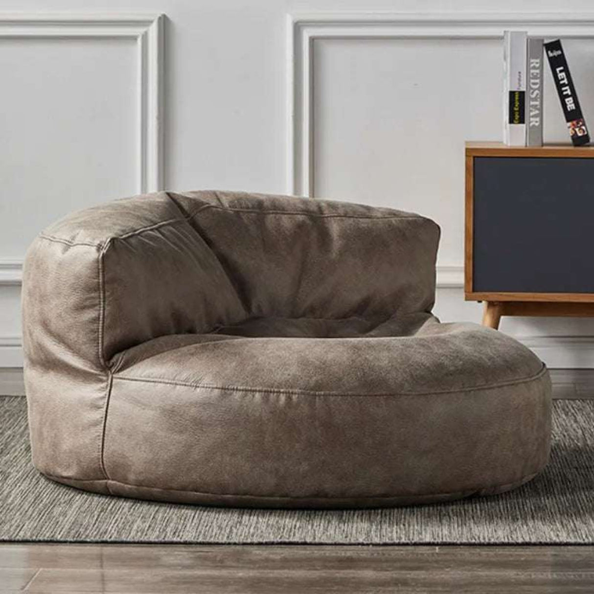 Leather Lazy Bean Bag Chair Cover - Julia M LifeStyles