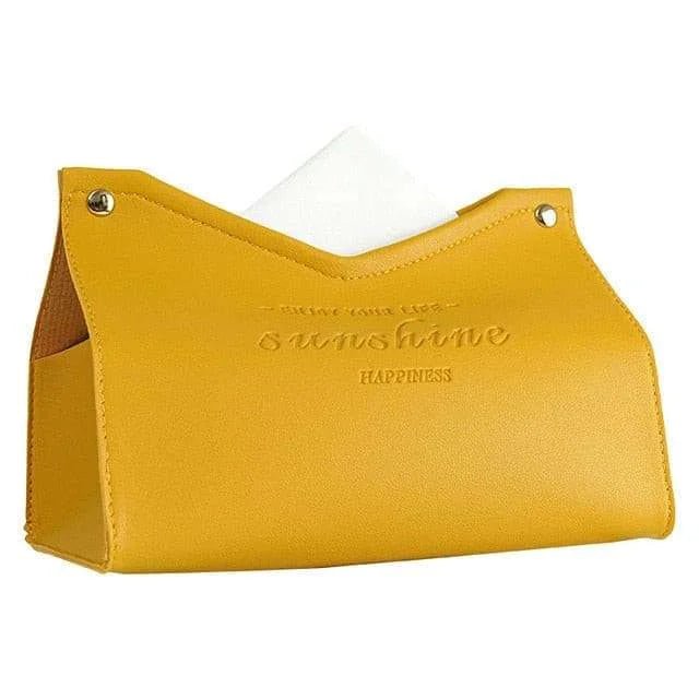 Leather Tissue Canister - Elegant Napkin Dispenser - Julia M LifeStyles