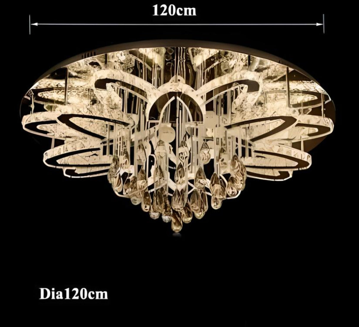 LED Modern Crystal Stainless Steel Chandelier - Julia M LifeStyles