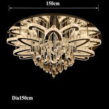 LED Modern Crystal Stainless Steel Chandelier - Julia M LifeStyles