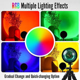 LED Projector Sunset Lamp - Create Stunning Visual Atmosphere with Customizable Settings and Music Syncing - Julia M LifeStyles