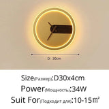 LED Wall Lamp with Clock - Illuminate Your Space in Style - Julia M LifeStyles