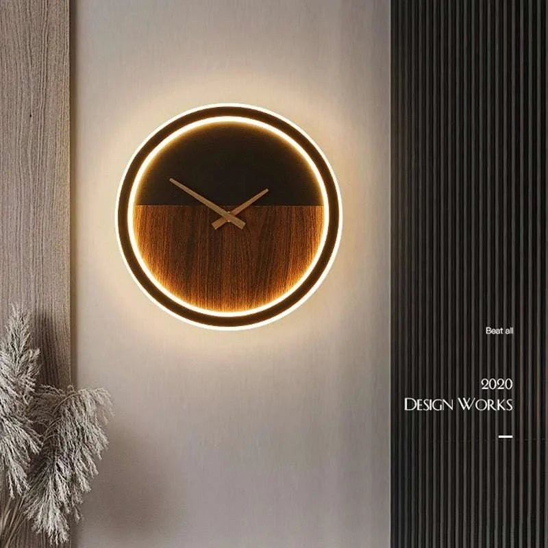 LED Wall Lamp with Clock - Illuminate Your Space in Style - Julia M LifeStyles