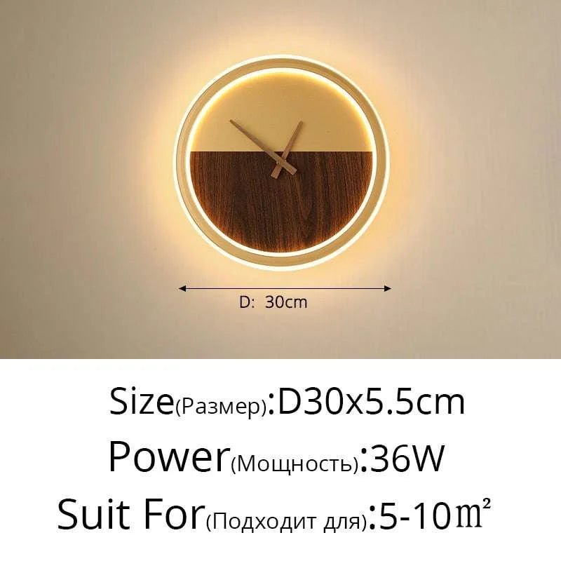 LED Wall Lamp with Clock - Illuminate Your Space in Style - Julia M LifeStyles