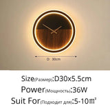 LED Wall Lamp with Clock - Illuminate Your Space in Style - Julia M LifeStyles